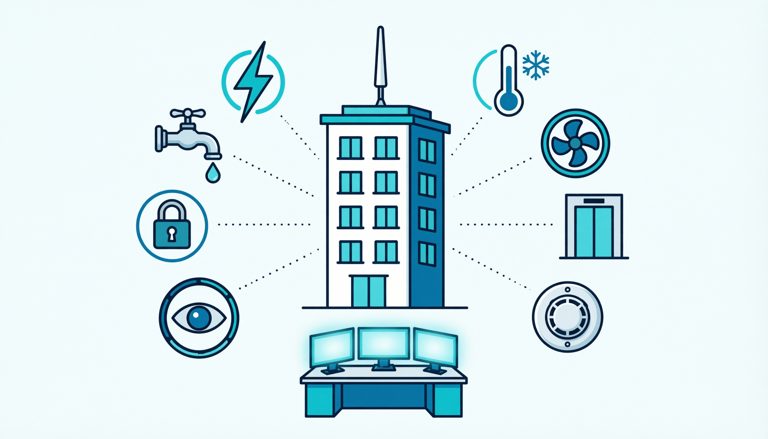 Инфографика: интеграция всех инженерных и слаботочных систем многоквартирного дома в единую SCADA